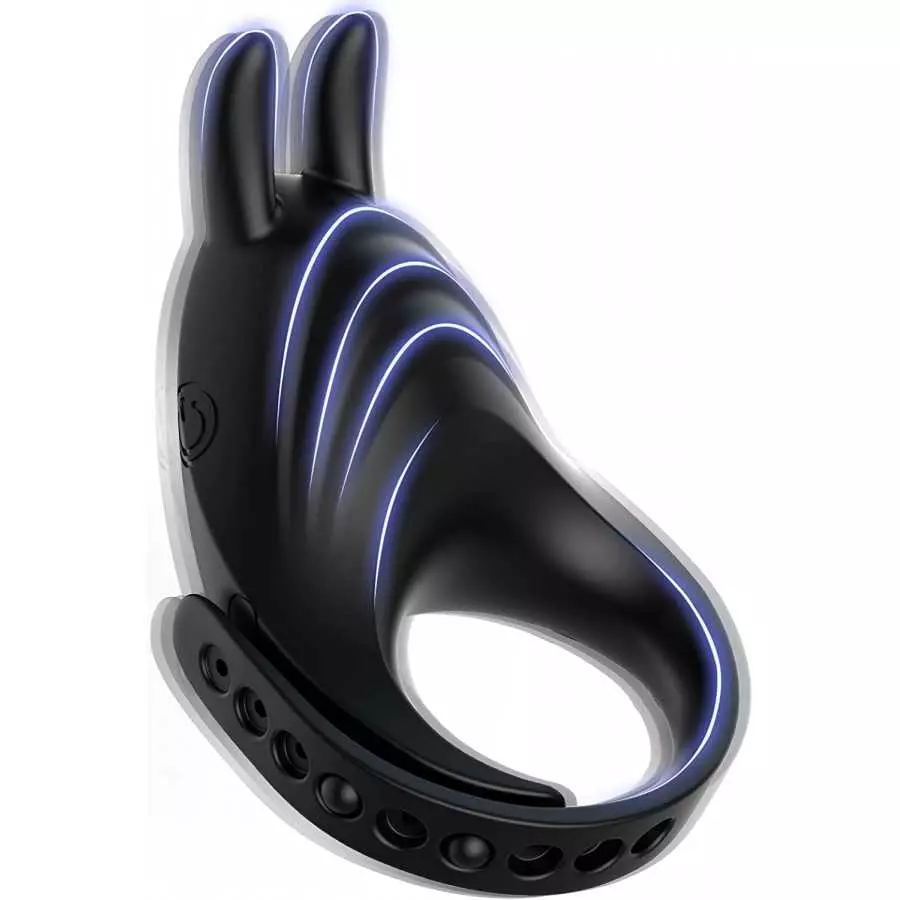Vibrating Cock Ring Penis Rings - Sex Toys for Men Vibrator Adjustable Cock Rings with 7 Vibrators Modes, Rabbit Penis Ring for