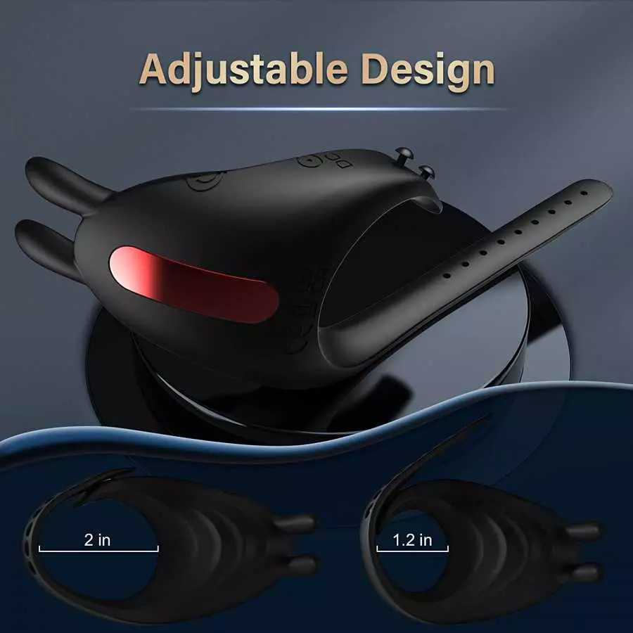 Vibrating Cock Ring Penis Rings - Sex Toys for Men Vibrator Adjustable Cock Rings with 7 Vibrators Modes, Rabbit Penis Ring for