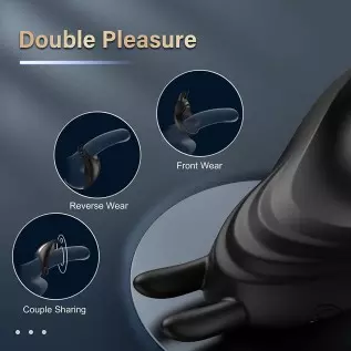 Vibrating Cock Ring Penis Rings - Sex Toys for Men Vibrator Adjustable Cock Rings with 7 Vibrators Modes, Rabbit Penis Ring for