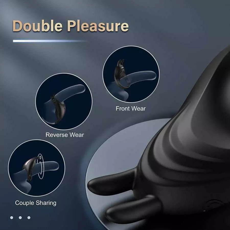 Vibrating Cock Ring Penis Rings - Sex Toys for Men Vibrator Adjustable Cock Rings with 7 Vibrators Modes, Rabbit Penis Ring for