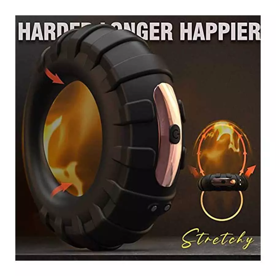 Cock Ring Stretchy Penis Rings 10 Vibration Modes Sex Toys for Longer Harder Stronger Erection, Pleasure Enhancing Mens Vibrator