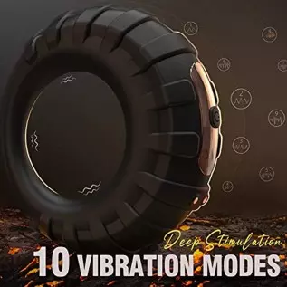Cock Ring Stretchy Penis Rings 10 Vibration Modes Sex Toys for Longer Harder Stronger Erection, Pleasure Enhancing Mens Vibrator