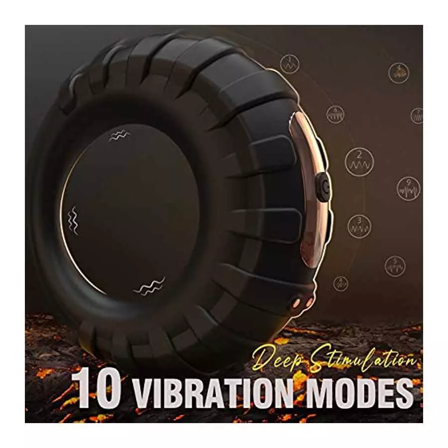 Cock Ring Stretchy Penis Rings 10 Vibration Modes Sex Toys for Longer Harder Stronger Erection, Pleasure Enhancing Mens Vibrator