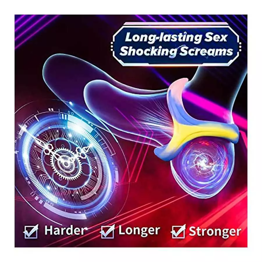 Penis Rings Male Sex Toys - 4 in 1 Super Soft Silicone Cockrings for Men's Erection, Ruusumaa Colorful Cock Ring Penis Ring Sex