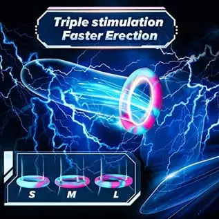 Penis Rings Male Sex Toys - 4 in 1 Super Soft Silicone Cockrings for Men's Erection, Ruusumaa Colorful Cock Ring Penis Ring Sex