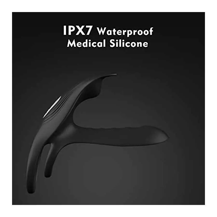 Vibrating Cock Ring, 3 in 1 Silicone Penis Ring with 10 Vibration Modes G-Spot & Clitoral Stimulator, Couple Vibrator Rechargeab