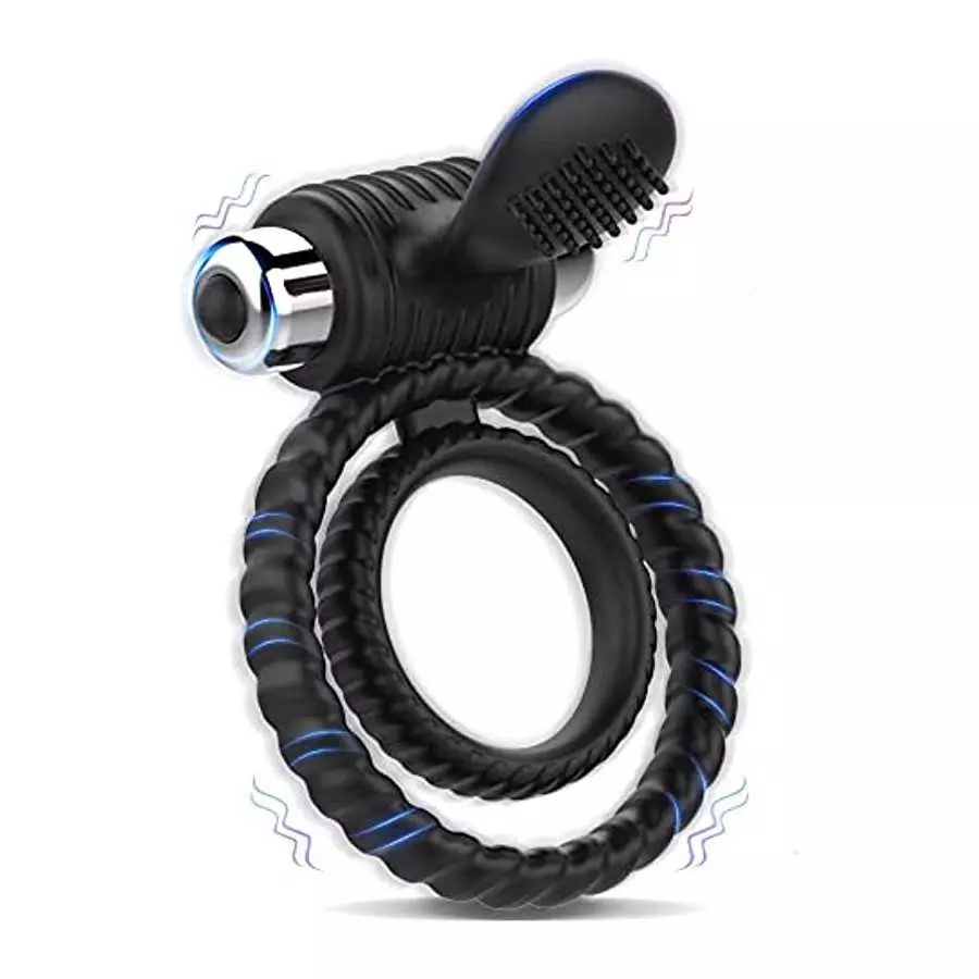 Sex Toy for Men Couple Vibrator Vibrating Cock Ring- Sex Toys for Men Vibrator Adjustable Penis Rings with Bullet Vibrator, Cafa