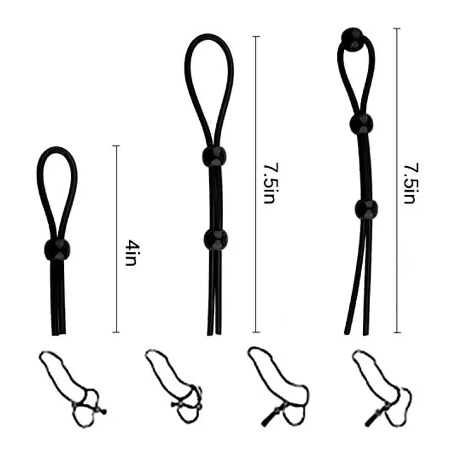 Cock Rings Set Silicone, Adjustable Penis Rings for Male Erection Enhancing Sex Toy 6 Different Love Ring for Men Long Lasting S