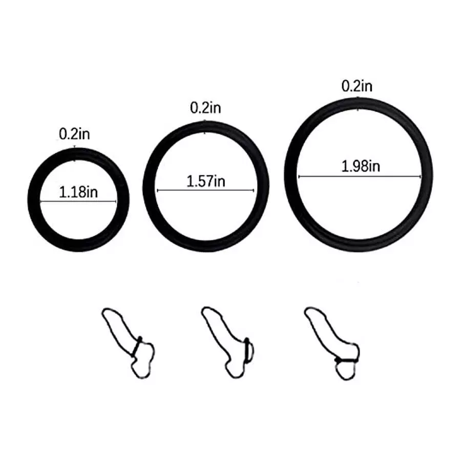 Cock Rings Set Silicone, Adjustable Penis Rings for Male Erection Enhancing Sex Toy 6 Different Love Ring for Men Long Lasting S