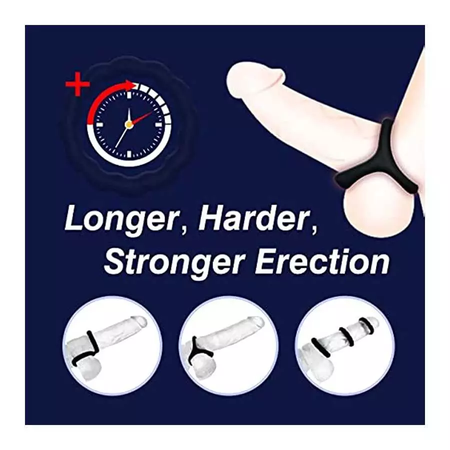 New Pc5 Silicone Penis Ring Combo Set, Enhance Erection Fun, Soft Silicone Penis Ring, Elasticity, Make Penis Longer, Harder, Lo