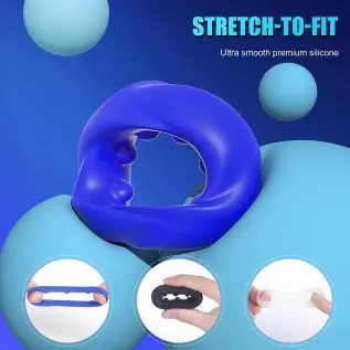 0.47" Ultra-Thick Cock Ring Set with Stretchy - SEXY SLAVE Owen, Tire Design Penis Ring for Men Erection Enhancing, Silicone Coc