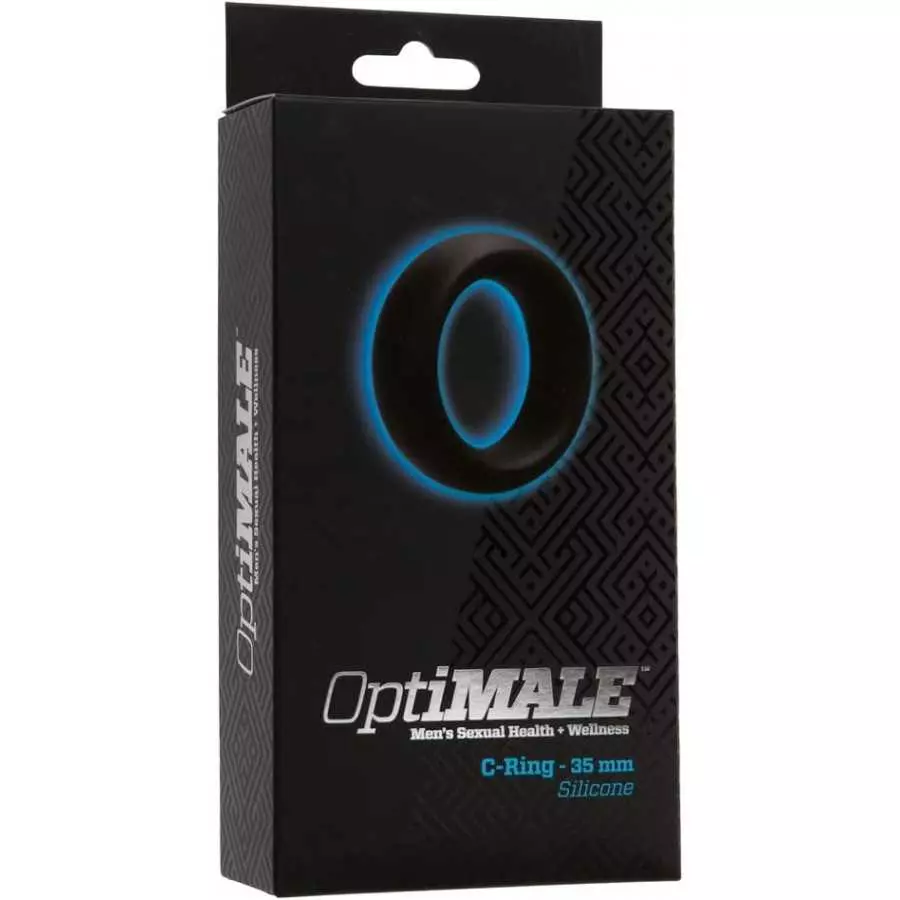 Doc Johnson OptiMALE - Tapered C-Ring - Stretchy Silicone - 35mm Unstretched Inner Diameter - Rounded Edges - Won't Dig Into Ski