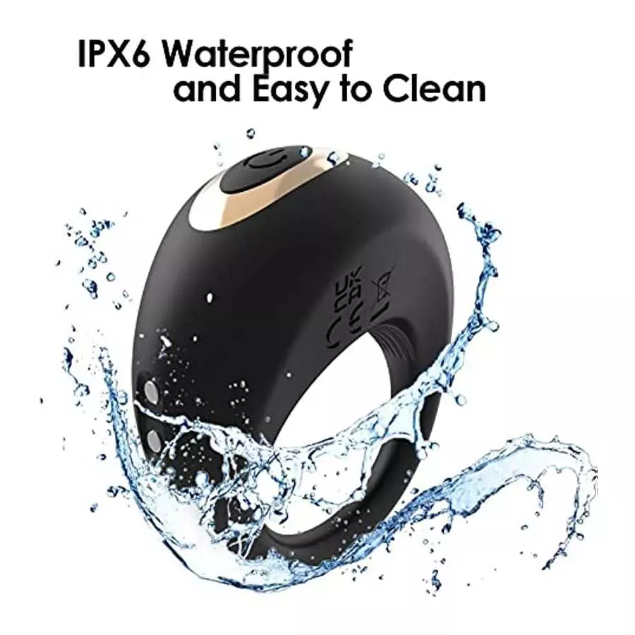 Penis Ring Remote Control Sex Toys, Eupher Vibrating Cock Rings Rechargable for Men Erection Sex with 10 Vibrations, Silicone Ma