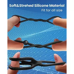 Penis Rings Set with 8 Different Sizes Cock Rings for Erection Enhancing，Long Lasting Stronger Adult Sex Toy，Soft Stretchy Silic