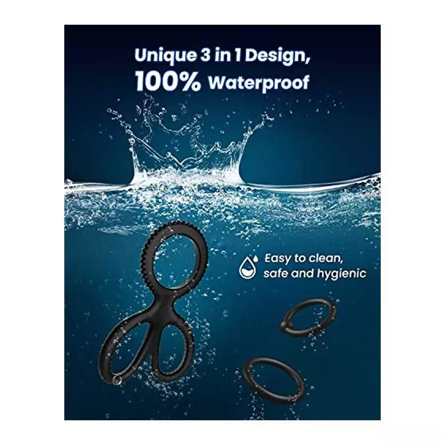 Penis Rings Set with 8 Different Sizes Cock Rings for Erection Enhancing，Long Lasting Stronger Adult Sex Toy，Soft Stretchy Silic