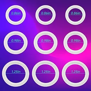 Romi Silicone Penis Cock Ring for Men 9 PCS Delay Head Glans Ring Set Testicles Stimulates Erection Pleasure Enhancing Male Mast