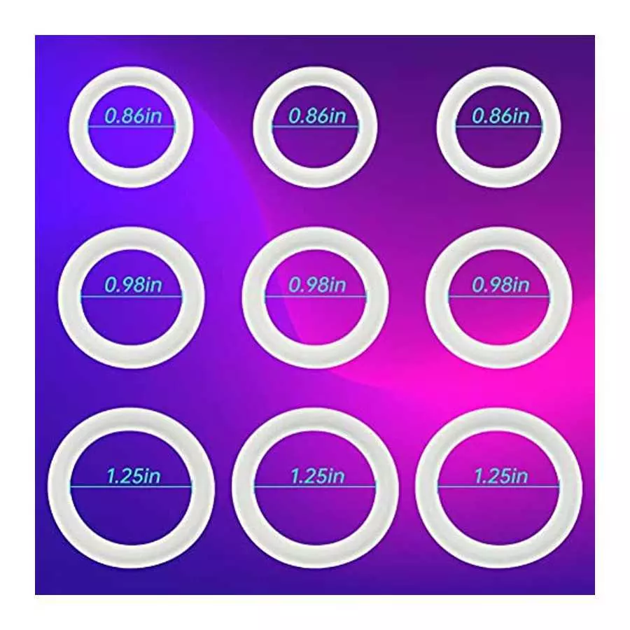 Romi Silicone Penis Cock Ring for Men 9 PCS Delay Head Glans Ring Set Testicles Stimulates Erection Pleasure Enhancing Male Mast