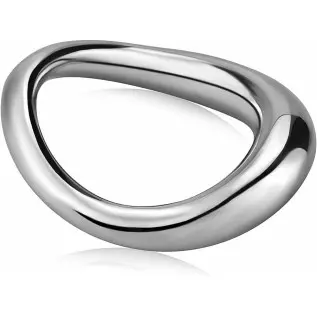 Male Penis Cock Ring Smooth Arc Ring Delay Ring Stainless Steel Scrotum Ball Stretcher Weights Pleasure Enhancing Sex Toys Romi