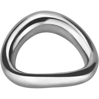 Male Penis Cock Ring Smooth Arc Ring Delay Ring Stainless Steel Scrotum Ball Stretcher Weights Pleasure Enhancing Sex Toys Romi