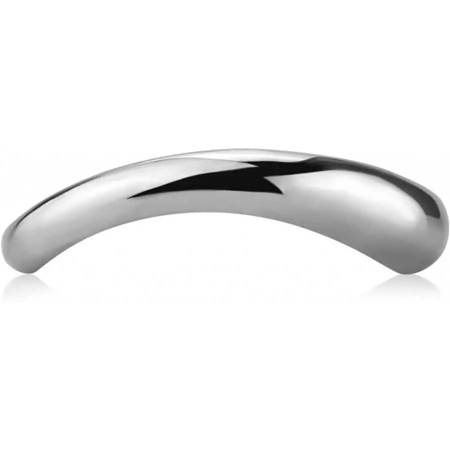 Male Penis Cock Ring Smooth Arc Ring Delay Ring Stainless Steel Scrotum Ball Stretcher Weights Pleasure Enhancing Sex Toys Romi