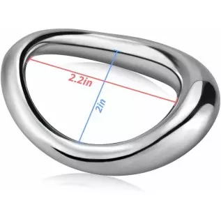 Male Penis Cock Ring Smooth Arc Ring Delay Ring Stainless Steel Scrotum Ball Stretcher Weights Pleasure Enhancing Sex Toys Romi