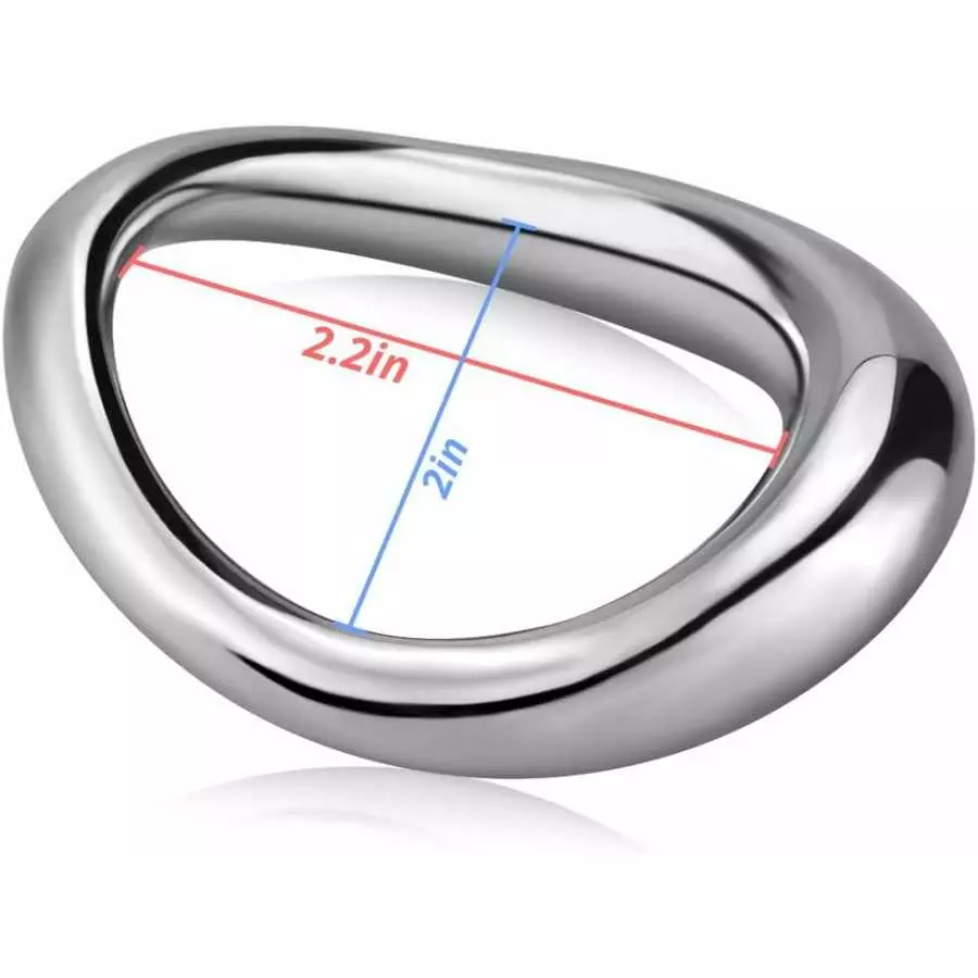 Male Penis Cock Ring Smooth Arc Ring Delay Ring Stainless Steel Scrotum Ball Stretcher Weights Pleasure Enhancing Sex Toys Romi