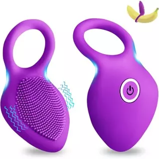 Vibrating Cock Ring,Rechargable Silicone Stretchy Penis Rings with 10 Intense Vibration Modes for Men Couples Pleasure,Male Erec