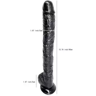 xofoco 40CM*5CM Realistic Dildo, Black