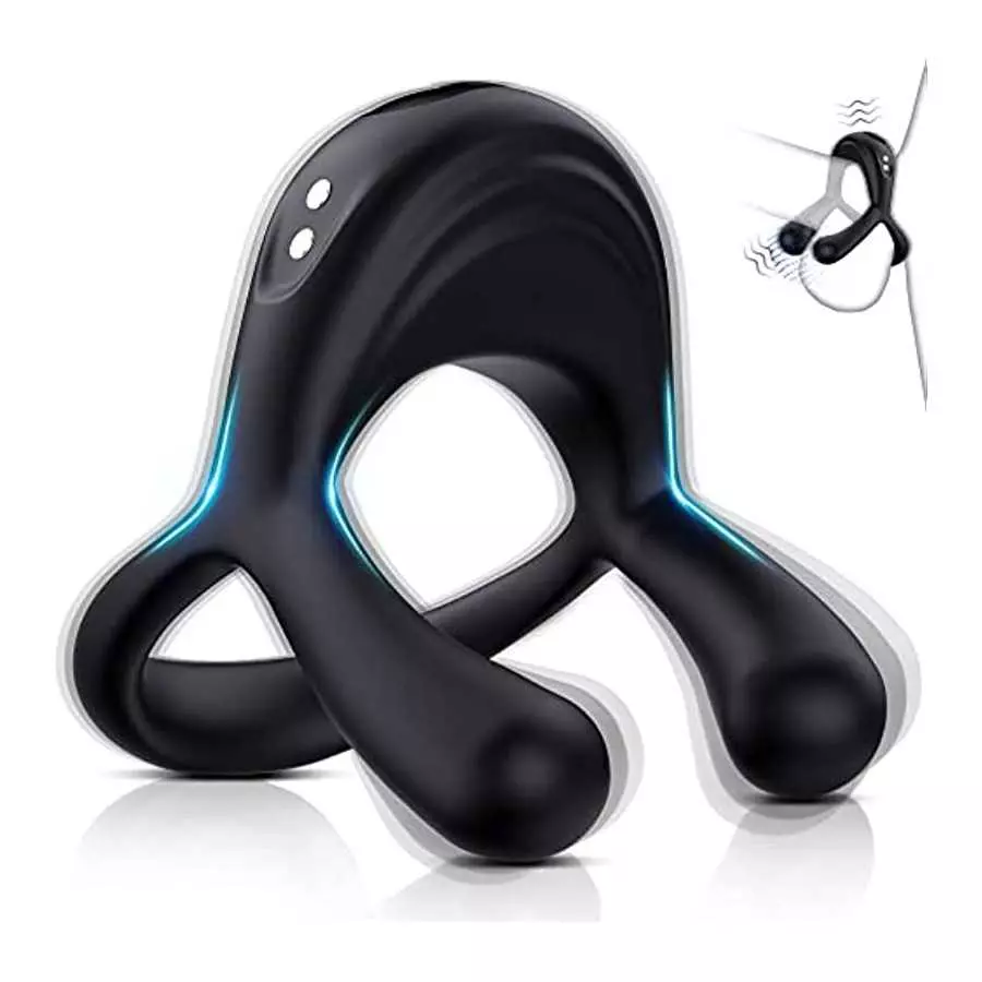 LUZINE Vibrating Cock Ring, Upgraded Version of Silicone Stretchy Penis Rings with 10 Vibrations, Men's Sex Toys with The Rabbit LUZINE Vibrating Cock Ring, Upgraded Version of Silicone Stretchy Penis Rings with 10 Vibrations, Men's Sex Toys with The Rabbit