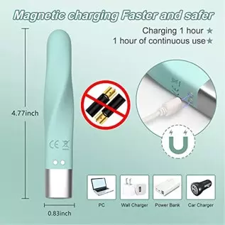 Bullet Vibrator Threaded Lipstick 16 Vibration Modes for Precision Clitoral Stimulation, Sex Toys for Women Discreet Rechargeabl Bullet Vibrator Threaded Lipstick 16 Vibration Modes for Precision Clitoral Stimulation, Sex Toys for Women Discreet Rechargeabl