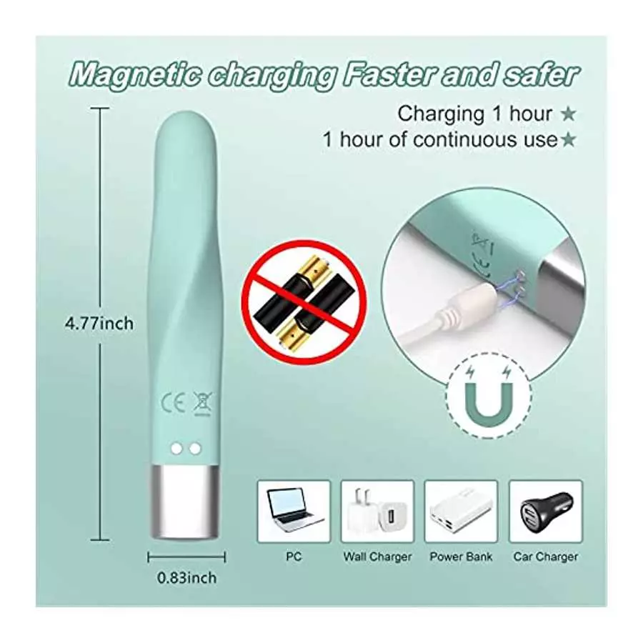 Bullet Vibrator Threaded Lipstick 16 Vibration Modes for Precision Clitoral Stimulation, Sex Toys for Women Discreet Rechargeabl