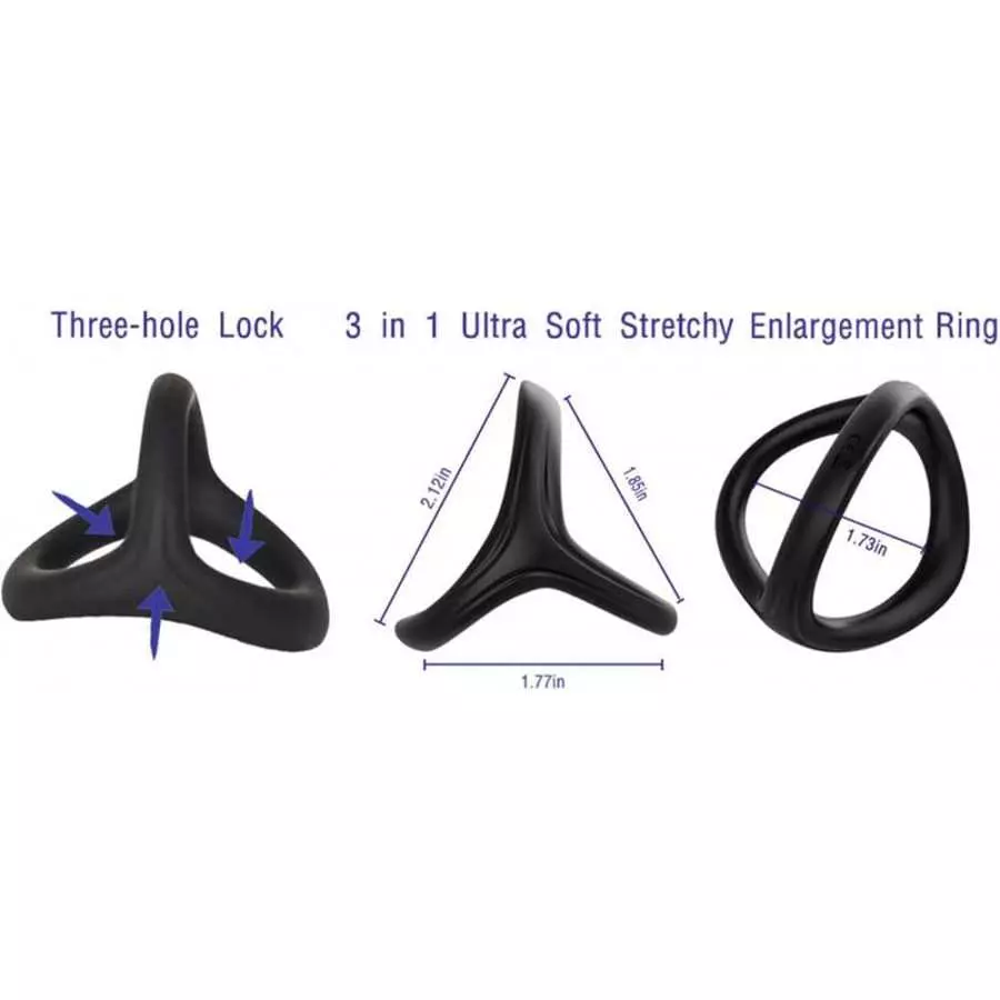 Silicone Penis Ring for Men 7Pcs, Ultra Soft Stretchy Cock Ring Penis Enlargers Erect Support Ring,Adjustable Penis Rings for Ma
