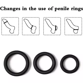 Silicone Penis Ring for Men 7Pcs, Ultra Soft Stretchy Cock Ring Penis Enlargers Erect Support Ring,Adjustable Penis Rings for Ma