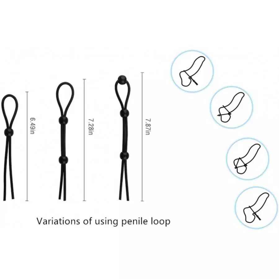 Silicone Penis Ring for Men 7Pcs, Ultra Soft Stretchy Cock Ring Penis Enlargers Erect Support Ring,Adjustable Penis Rings for Ma