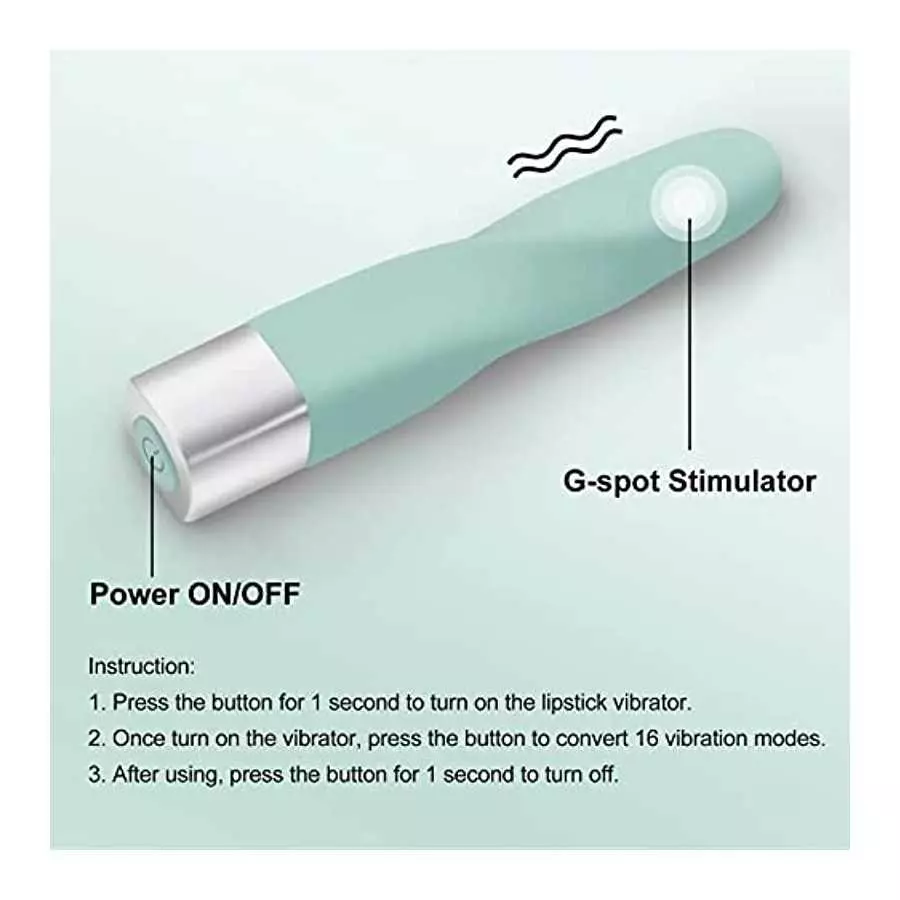 Bullet Vibrator Threaded Lipstick 16 Vibration Modes for Precision Clitoral Stimulation, Sex Toys for Women Discreet Rechargeabl