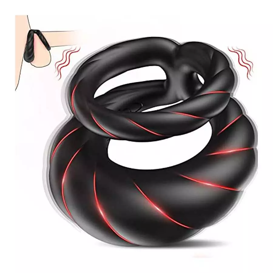 Vibrating Cock Ring, Double Penis Ring Vibrator with 10 Vibration Modes, Adult Male Sex Toys for Men Longer Harder Stronger, Sil Vibrating Cock Ring, Double Penis Ring Vibrator with 10 Vibration Modes, Adult Male Sex Toys for Men Longer Harder Stronger, Sil