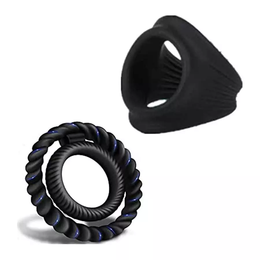 Silicone Penis Rings Set Cock Rings for Men Erection Longer Lasting Stronger, Male Soft Stretchy Penis Enlargers Erect Support R