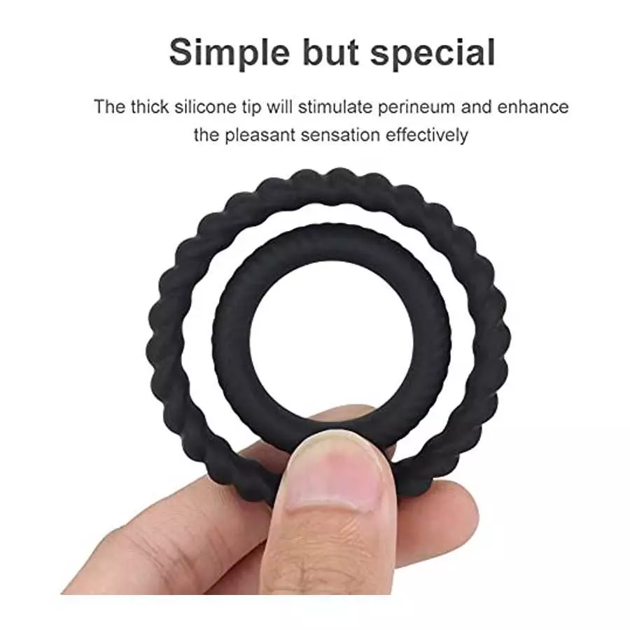 Silicone Penis Rings Set Cock Rings for Men Erection Longer Lasting Stronger, Male Soft Stretchy Penis Enlargers Erect Support R