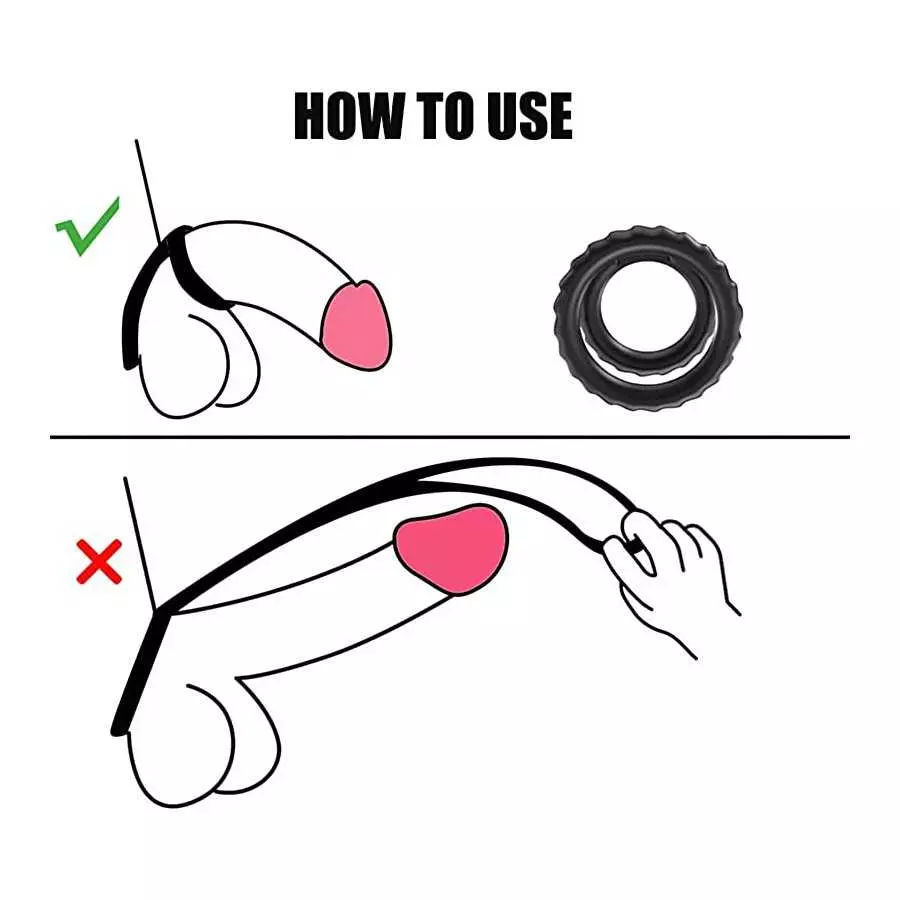 Silicone Penis Rings Set Cock Rings for Men Erection Longer Lasting Stronger, Male Soft Stretchy Penis Enlargers Erect Support R