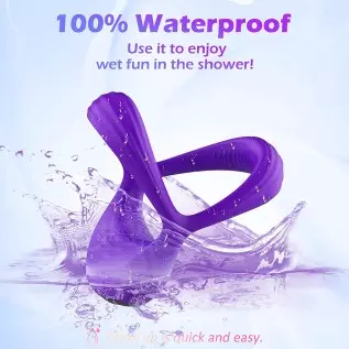 Vibrating Cock Ring, LUZINE Rechargable Silicone Stretchy Penis Rings with 10 Intense Vibrations, Triangular Mens Vibrator for S