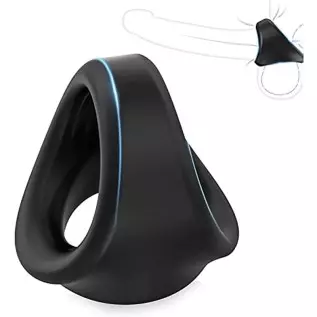 Silicone Penis Ring for Men, 3 in 1 Ultra Soft Stretchy Cock Ring Penis Enlargers, Sex Toy for Men & Couples, Premium Stretchy,