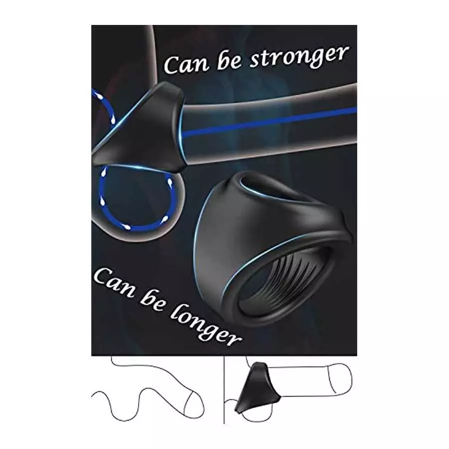 Silicone Penis Ring for Men, 3 in 1 Ultra Soft Stretchy Cock Ring Penis Enlargers, Sex Toy for Men & Couples, Premium Stretchy,