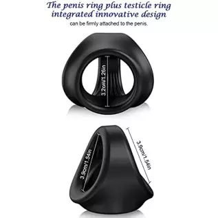 Silicone Penis Ring for Men, 3 in 1 Ultra Soft Stretchy Cock Ring Penis Enlargers, Sex Toy for Men & Couples, Premium Stretchy,