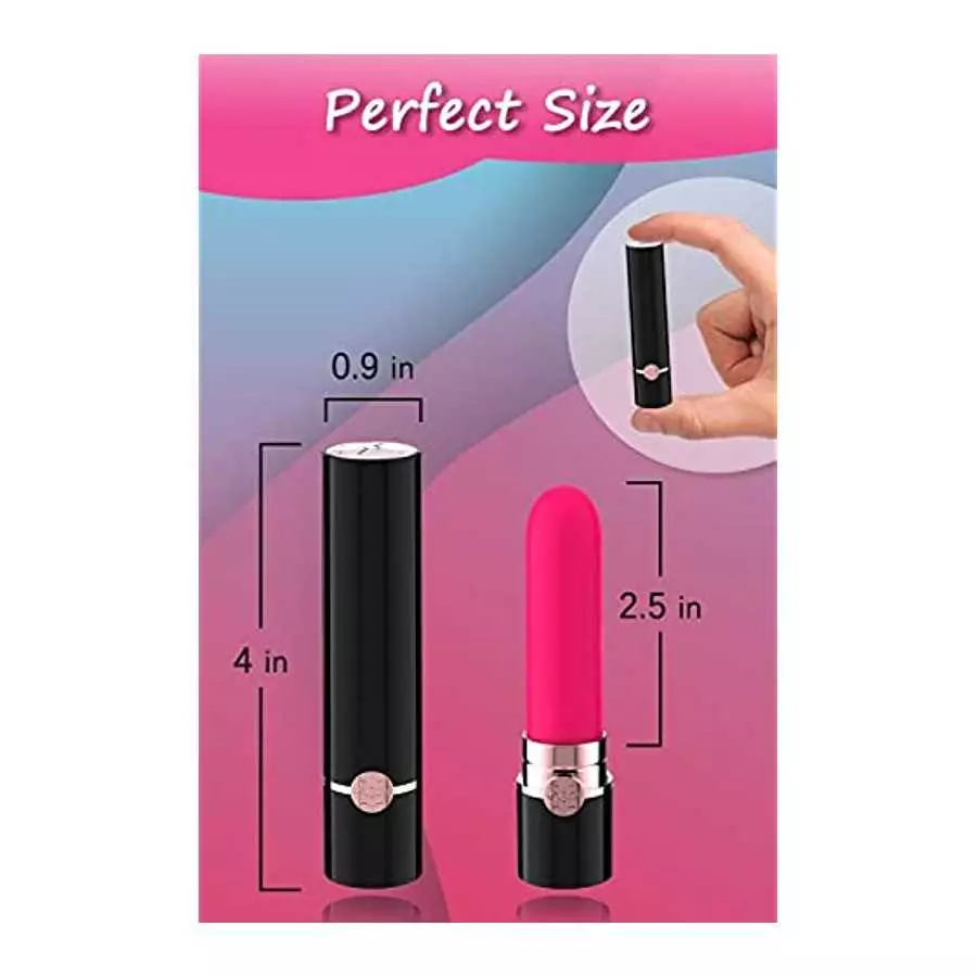 Bullet Vibrator, Iusmnur Mini Lipstick Clitorial Stimulation Toys, Rechargeable Waterproof G Spot Vibrator with 10 Vibration Mod