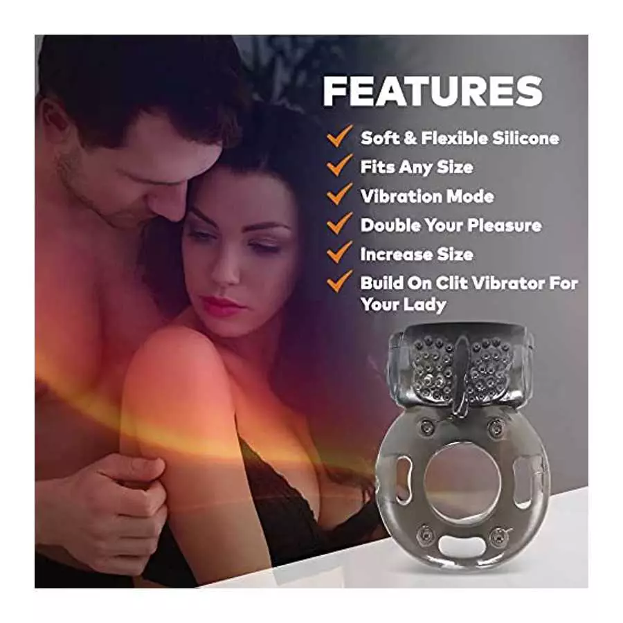 Cock Ring Set - 2X Vibrating Cock Ring for Everyone with Clit Stimulator, for Increased Stamina & Enhanced Erections - Sex Toys