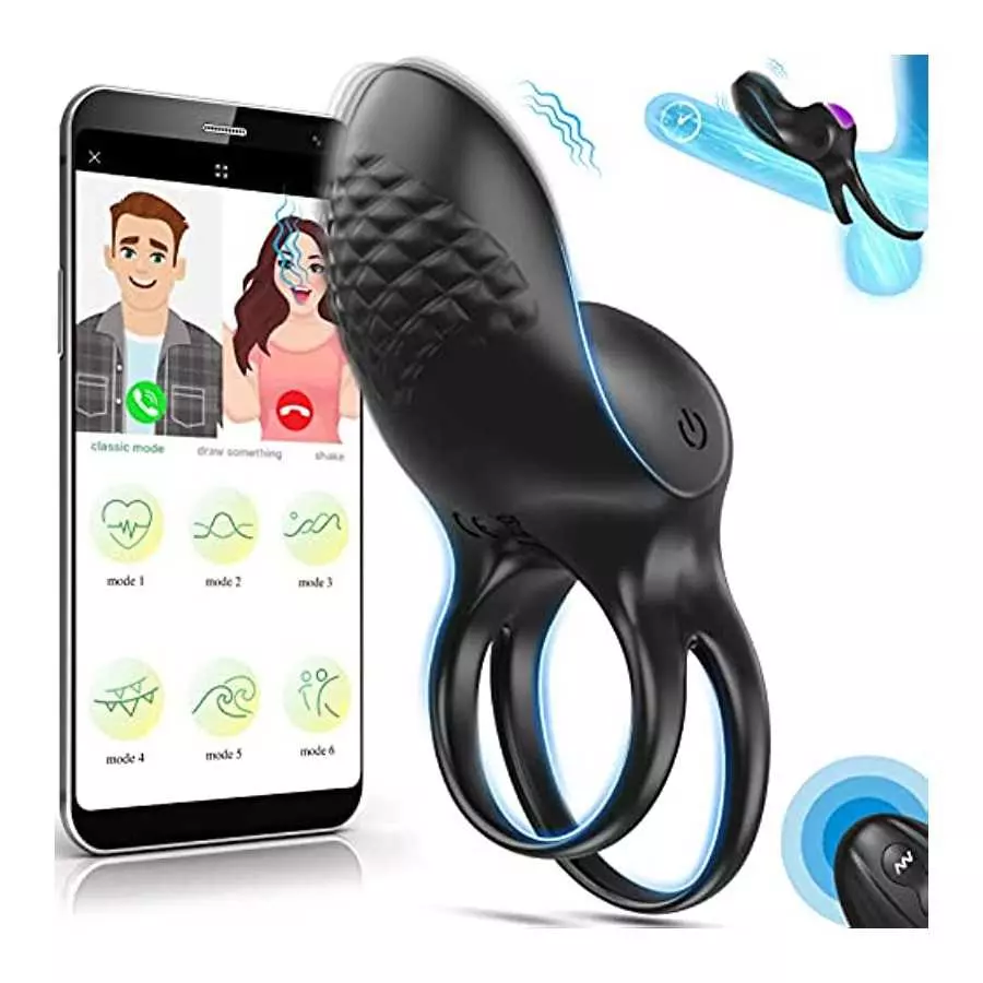 Vibrating Cock Ring, Silicone Penis Ring for Men Clitoral Couple Vibrator with 9 Vibrating Modes, Dreamyslut Adult Sex Toys for