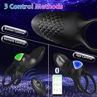 Vibrating Cock Ring, Silicone Penis Ring for Men Clitoral Couple Vibrator with 9 Vibrating Modes, Dreamyslut Adult Sex Toys for