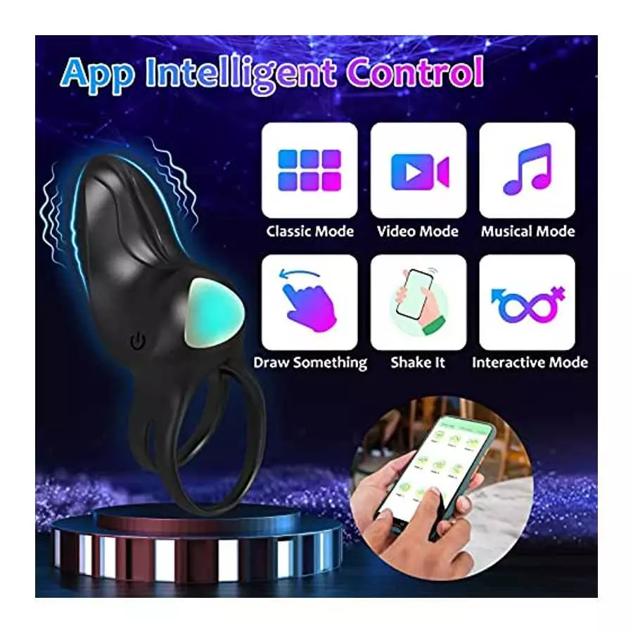 Vibrating Cock Ring, Silicone Penis Ring for Men Clitoral Couple Vibrator with 9 Vibrating Modes, Dreamyslut Adult Sex Toys for