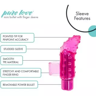 Pure Love Portable Finger Vibrator, Rechargeable, Purple Pure Love Portable Finger Vibrator, Rechargeable, Purple