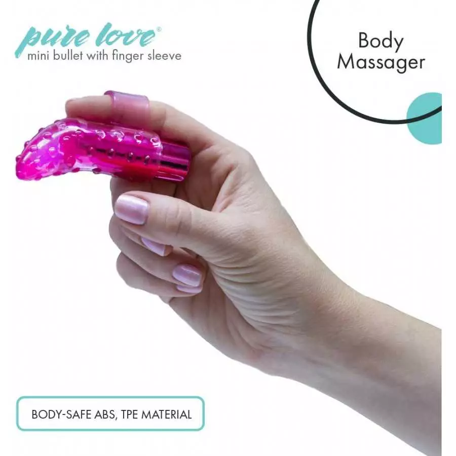 Pure Love Portable Finger Vibrator, Rechargeable, Purple